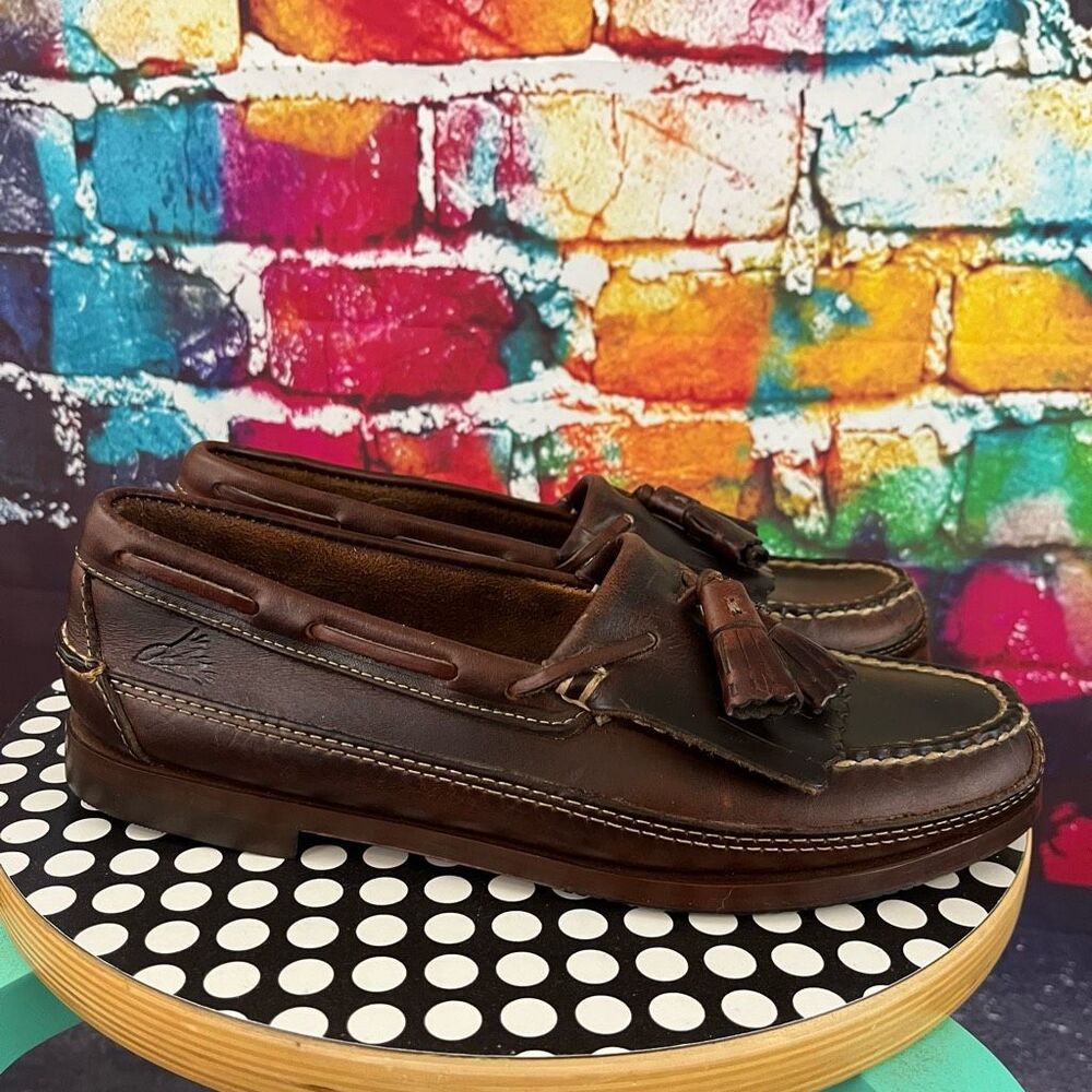 Heartland Leather Kiltie Moccasin Hand Crafted Size 8